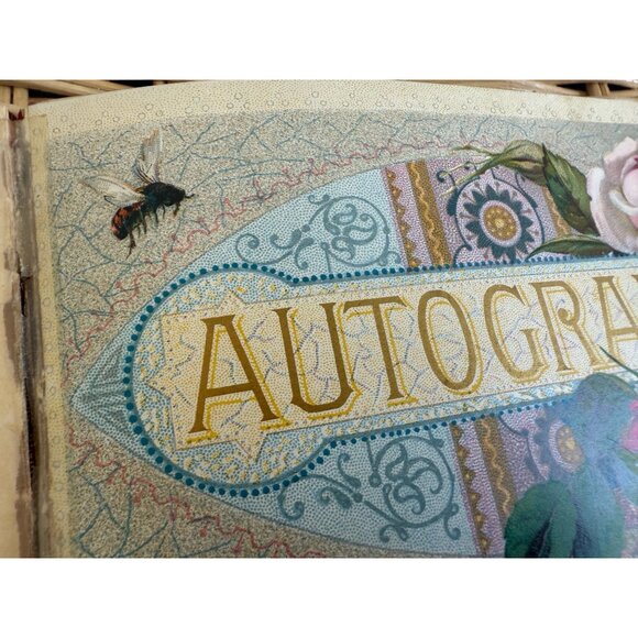 Antique 1880s Autograph Book Carroll Iowa Some Signed Pages - Picture 15 of 16